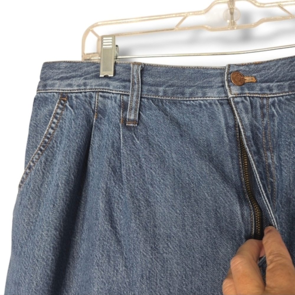 Madewell Baggy Straight Jean size 33 Pleats Wide Leg High Rise Trouser Pockets - Picture 8 of 16
